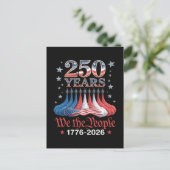 Amerika 250 Jaar 4 juli Feestdagenkaart (Staand voorkant)