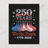 Amerika 250 Jaar 4 juli Feestdagenkaart (Voorkant)