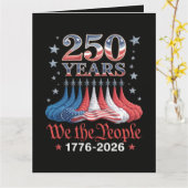 Amerika 250 Jaar 4 juli Kaart (Gele Bloem)