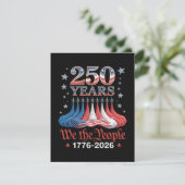 Amerika 250 Jaar 4 juli Kaart (Staand voorkant)
