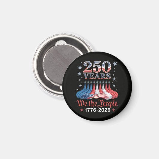 Amerika 250 Jaar 4 juli Magneet (Voorkant / Achterkant)