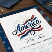 Amerika 250 Jaar 4 juli Onafhankelijkheidsdag Kaart