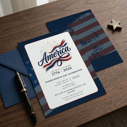 Amerika 250 Jaar 4 juli Onafhankelijkheidsdag Kaart