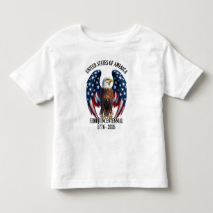 Amerika 250 Jaar Adelaar met Vlag Vleugels 1776-20 Kinder Shirts