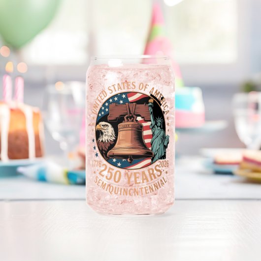 Amerika 250 Jaar Blikvorm Glas (Insitu (Verjaardag))