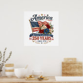 Amerika 250 Jaar Bloemenvlag Poster (Keuken)