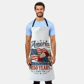 Amerika 250 Jaar Bloemenvlag Schort (Gedragen)