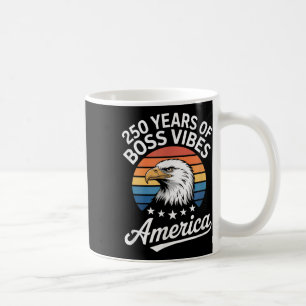 Amerika 250 jaar Boss Vibes Vintage USA Koffiemok