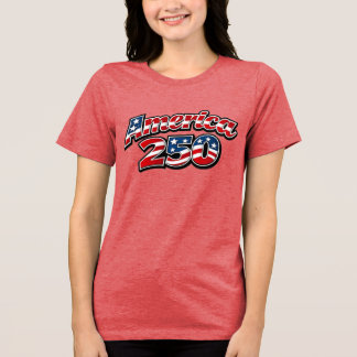 Amerika 250 Jaar Feest met Stars & Stripes Tri-Blend Shirt