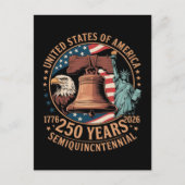 Amerika 250 Jaar Feestdagenkaart (Voorkant)
