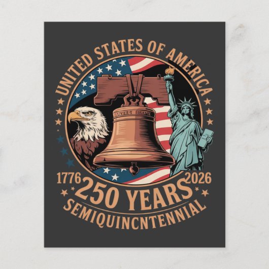 Amerika 250 Jaar Flyer (Voorkant)