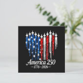 Amerika 250 jaar hartenvlag (Staand voorkant)