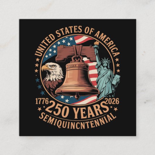 Amerika 250 Jaar Informatiekaartje (Voorkant)