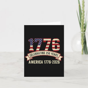 Amerika 250 jaar jubileum 1776-2026 patriottisch kaart