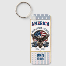 Amerika 250 Jaar Jubileum Patriottisch Sleutelhanger
