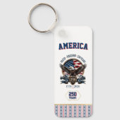 Amerika 250 Jaar Jubileum Patriottisch Sleutelhanger (Voorkant)