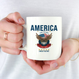 Amerika 250 Jaar | Land van de Vrije Patriotische Koffiemok