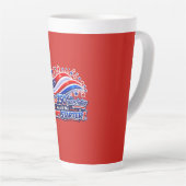 Amerika 250 Jaar Later Nog Steeds de Feeststarter Latte Mok (Rechterhoek)