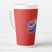 Amerika 250 Jaar Later Nog Steeds de Feeststarter Latte Mok (Linkerhoek)