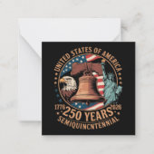 Amerika 250 Jaar Notitiekaartje (Voorkant)