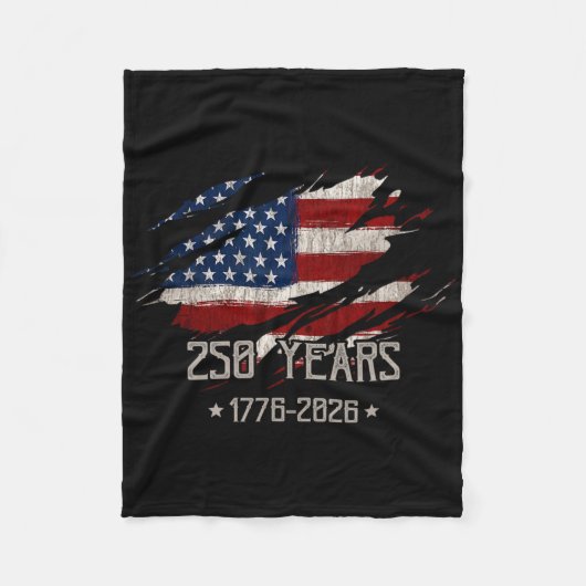 Amerika 250 Jaar Onafhankelijkheid 1776 2026 Fleece Deken (Voorkant)