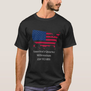 Amerika 250 Jaar Opgericht 1776 Patriottische Vlag T-shirt