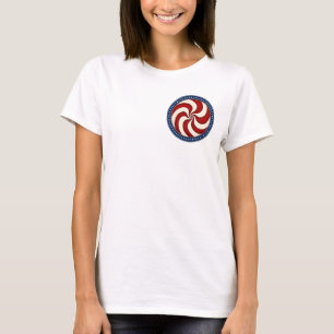 Amerika 250 Jaar Patriottieke Werveling Embleem Re T-shirt