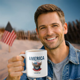 Amerika 250 Jaar | Patriottisch Land van de Vrijen Grote Koffiekop