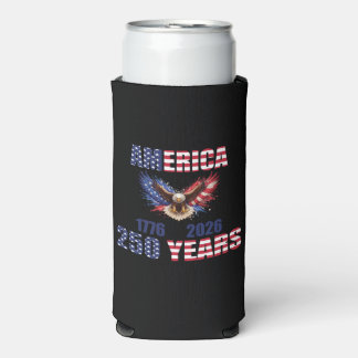 Amerika 250 Jaar – Patriottische Adelaar 1776–2026 Seltzer Blikjeskoeler