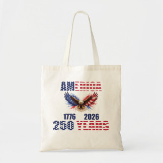 Amerika 250 Jaar – Patriottische Adelaar 1776–2026 Tote Bag