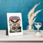 Amerika 250 Jaar Patriottische Adelaar Viering Fotoplaat (Zijkant)
