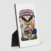 Amerika 250 Jaar Patriottische Adelaar Viering Fotoplaat (Zijkant)