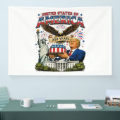 Amerika 250 Jaar Patriottische Adelaar Viering Spandoek (Beurs)