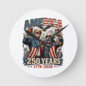 Amerika 250 Jaar Patriottische Viering Ronde Klok (Voorkant)