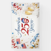 Amerika 250 Jaar Patriottische Viering Spandoek (Verticaal)