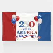 Amerika 250 Jaar Patriottische Viering Spandoek (Horizontaal)