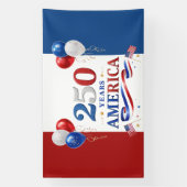 Amerika 250 Jaar Patriottische Viering Spandoek (Verticaal)