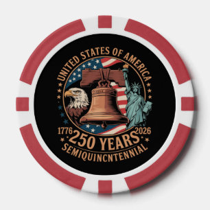 Amerika 250 Jaar Poker Chips
