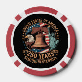 Amerika 250 Jaar Poker Chips (Achterkant)