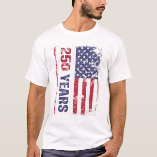 Amerika 250 Jaar Retro Vlag 250e Verjaardag T-shirt