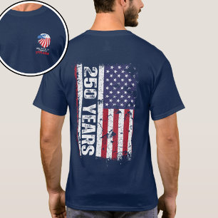 Amerika 250 Jaar Retro Vlag 250e Verjaardag T-shirt