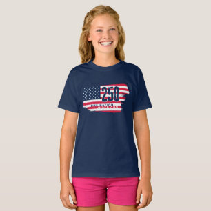 Amerika 250 Jaar Retro Vlag 250ste Verjaardag T-shirt