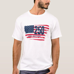 Amerika 250 Jaar Retro Vlag 250ste Verjaardag T-shirt