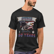 Amerika 250 jaar T-shirt – Patriotic Eagle & Flag