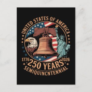 Amerika 250 Jaar Uitnodiging Briefkaart