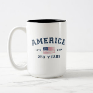 Amerika 250 Jaar USA Verenigde Staten Vlag 4 juli Tweekleurige Koffiemok