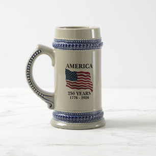 Amerika 250 Jaar Vlag Bierpul