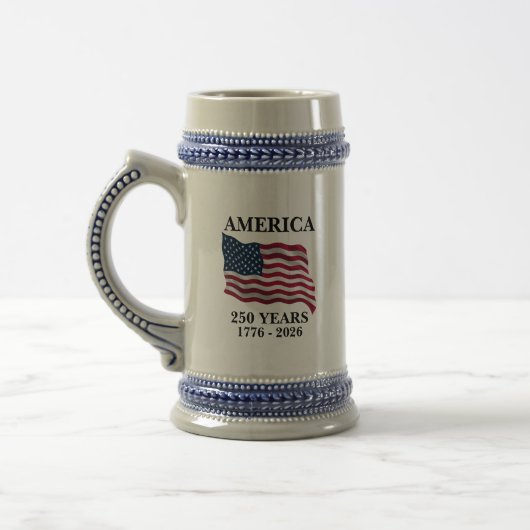 Amerika 250 Jaar Vlag Bierpul (Links)