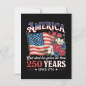 Amerika 250 Jaar Vlag Bloemstuk Kaart (Voorkant)