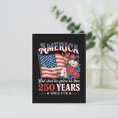 Amerika 250 Jaar Vlag Bloemstuk Kaart (Staand voorkant)